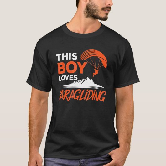 This Boy Loves Paragliding Paraglider Paraglide Pa T-shirt (Voorkant)