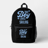 This Boy Loves Sailing Funny Sailor Bedrukte Rugzak (Voorkant)