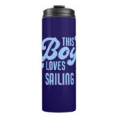 This Boy Loves Sailing Funny Sailor Thermosbeker (Voorkant)