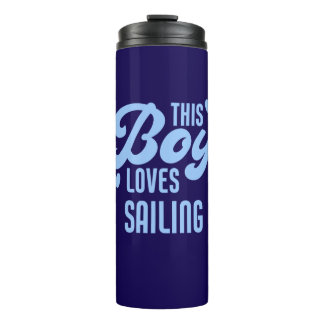 This Boy Loves Sailing Funny Sailor Thermosbeker