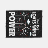 This Boy Loves Wind Wer, Windmill Turbine Technici Fleece Deken (Voorkant (Horizontaal))