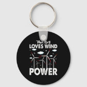 This Boy Loves Wind Wer, Windmill Turbine Technici Sleutelhanger (Voorkant)