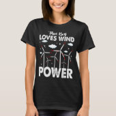 This Boy Loves Wind Wer, Windmill Turbine Technici T-shirt (Voorkant)