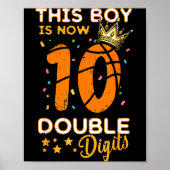 This Boy Now 10 Double Digits Crown 10th Birthday  Poster (Voorkant)