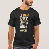 This Boy Runs On Jesus And Bowling Christian Bowle T-shirt (Voorkant)