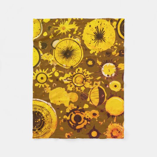 This Bunch of yellow splatter  Fleece Deken (Voorkant)