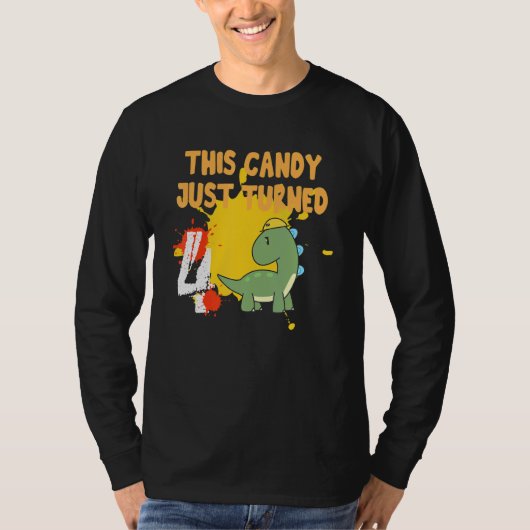 This Candy Just Turned 4 Apparel T-shirt (Voorkant)
