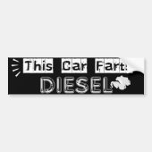 This Car Farts Diesel Witty Joke Bumpersticker (Voorkant)