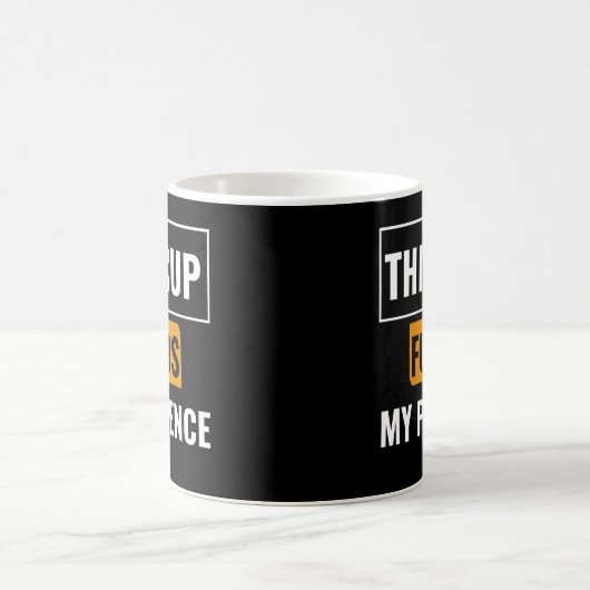 This Cup Funds My Patience — Trader Mug Design Koffiemok (Center)