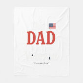 This Dad is a Veteran Blanket – Heartfelt Gift Fleece Deken (Voorkant)