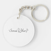 This Dad is a Veteran Keychain – Heartfelt Gift (Achterkant)