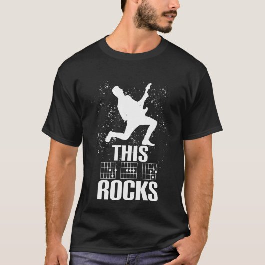 This DAD Rocks Guitar Chords T-shirt (Voorkant)