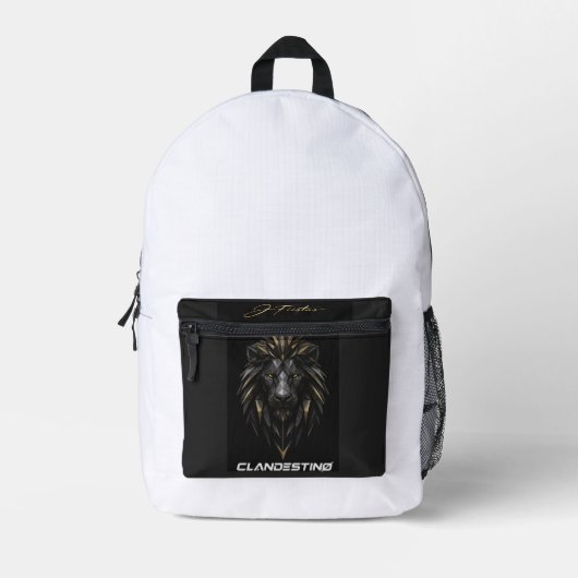 This dark lion backpack design bedrukte rugzak (Voorkant)