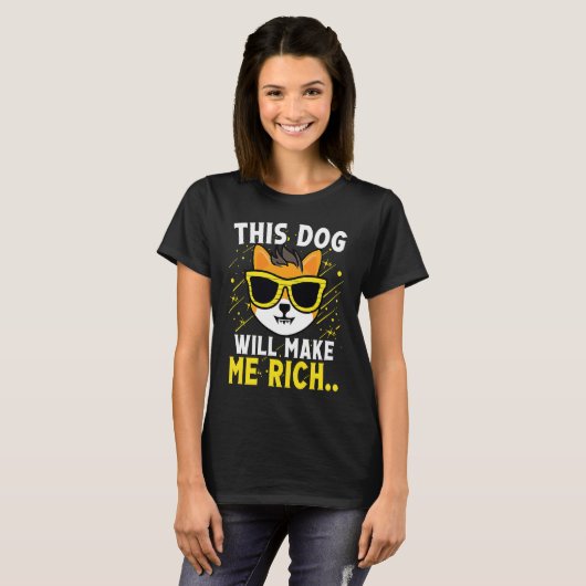 This Dog will Make You Rich Cryptocurrency Crypto T-shirt (Voorkant volledig)