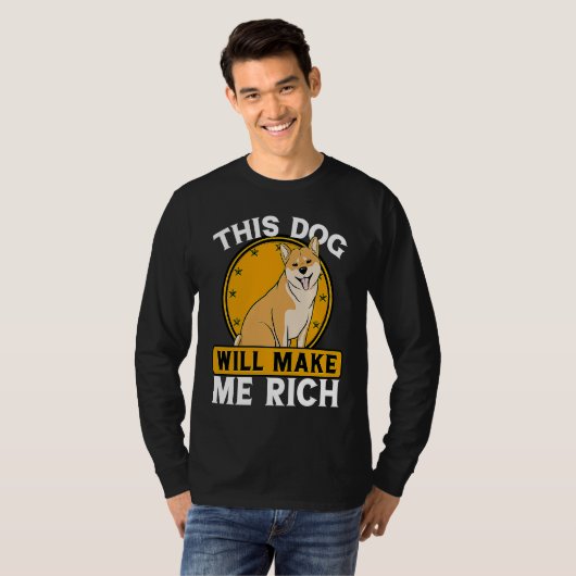 This Dog will Make You Rich Cryptocurrency Crypto T-shirt (Voorkant volledig)