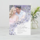 This elegant wedding anniversary Photo invitation  Kaart (Staand voorkant)