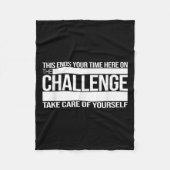 This Ends Your Time Here On The Challenge Take Car Fleece Deken (Voorkant)