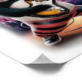 This Funny Panda is having Fun playing Rock on a Poster (Hoek)