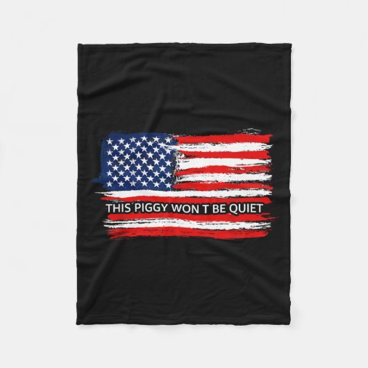 This Ggy Won't Be Quiet Funny Flag Fleece Deken (Voorkant)