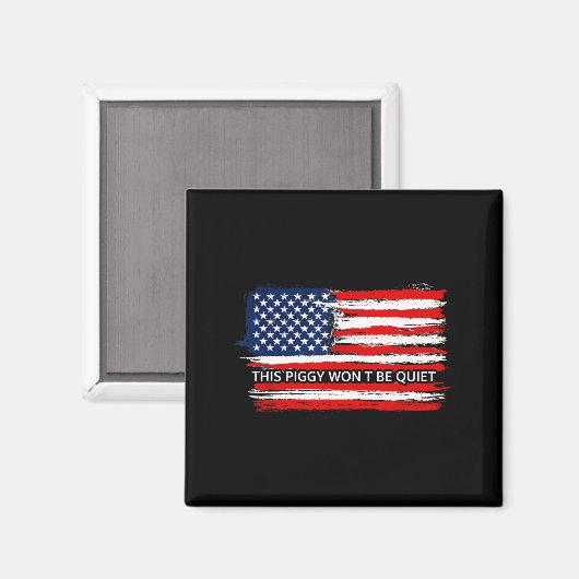 This Ggy Won't Be Quiet Funny Flag  Magneet (Voorkant / Achterkant)