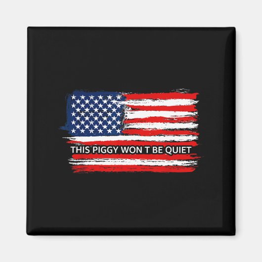 This Ggy Won't Be Quiet Funny Flag Magneet (Voorkant)