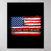 This Ggy Won't Be Quiet Funny Flag Poster (Voorkant)