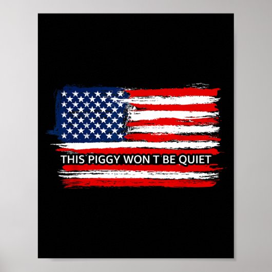 This Ggy Won't Be Quiet Funny Flag Poster (Voorkant)