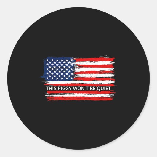 This Ggy Won't Be Quiet Funny Flag Ronde Sticker (Voorkant)