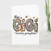 This Gigi Loves Her Pumpkins Fall Thanksgiving  Kaart (Voorkant)