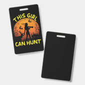 This Girl Can Hunt Essential Badge (Voor- en achterkant)