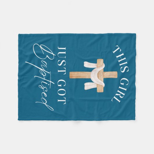 This Girl Got Baptized Christian Baptism I Decided Fleece Deken (Voorkant (Horizontaal))