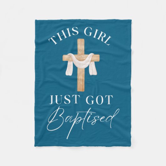 This Girl Got Baptized Christian Baptism I Decided Fleece Deken (Voorkant)