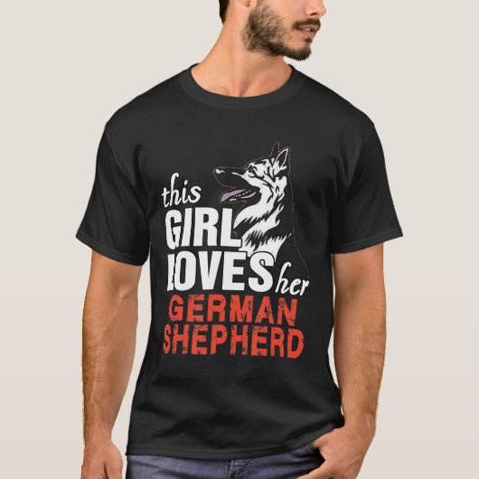 This Girl  Her German Shepherd T-shirt (Voorkant)