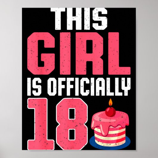 This Girl Is Ly 18 Years Old 18th Birthday Party  Poster (Voorkant)