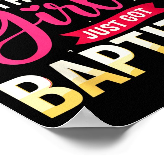 This Girl Just Got Baptized Shirt Girls Baptism Sh Poster (Hoek)