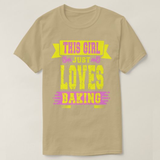 This girl just loves Baking T-shirt (Design voorkant)