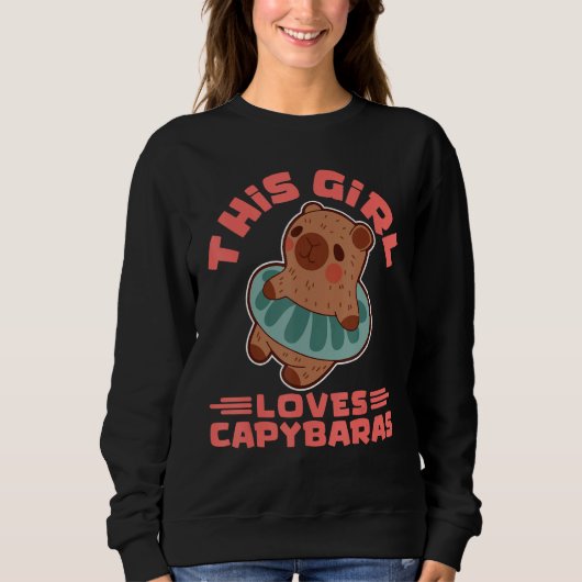 This Girl Loves Capybaras Rodent Animal Capybara Trui (Voorkant)