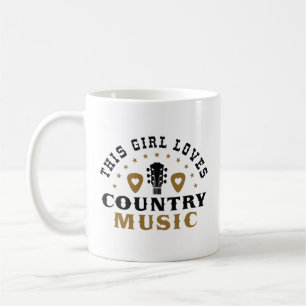This Girl Loves Country Music Koffiemok