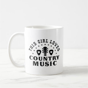 This Girl Loves Country Music Koffiemok