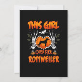 This Girl Loves Her Rottweiler Dog Halloween Aankondiging (Voorkant)