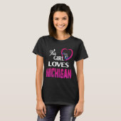 This Girl Loves Michigan T-shirt (Voorkant volledig)