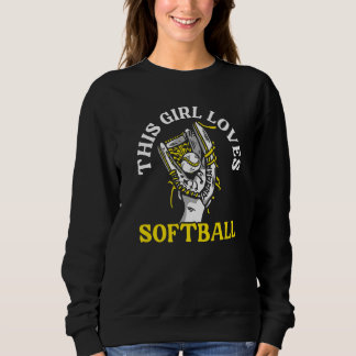 This Girl Loves Softball Player Pitcher Catcher Sp Trui