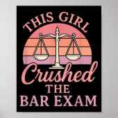 This Girl Ped Bar Exam Funny Law Student Lawyer Gi Poster (Voorkant)