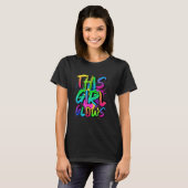 This Girls Glows Costume 80s Glow Halloween Party T-shirt (Voorkant volledig)