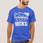 This Granddaddy Rocks Guitar Rock N Roll Funny fri T-shirt (Voorkant)