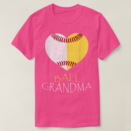 This Grandma Loves Softball and Baseball Funny Mot T-shirt (Design voorkant)