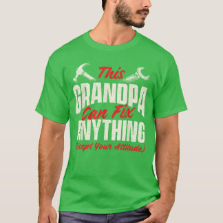 This Grandpa Can Fi Anything Grandfather Papa funn T-shirt
