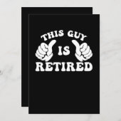This Guy Is Retired Groovy Save The Date (Voorkant / Achterkant)