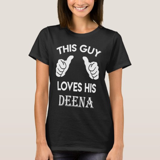 This guy loves his DEENA  valentine Anniversary 71 T-shirt (Voorkant)