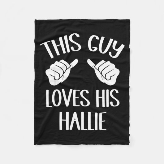 This Guy Loves His Hallie Valentine Fleece Deken (Voorkant)